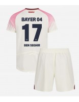 Bayer Leverkusen Eliesse Ben Seghir #17 Bortedraktsett Barn 2025-26 Korte ermer (+ bukser)